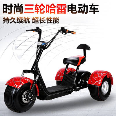 极速达三轮哈雷电动车前后减震带靠背三轮踏板车轴传动哈雷电动车 60v750w【图片 价格 品牌 报价】-京东