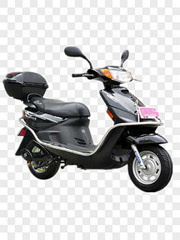 黑色电动车产品实物PNG图片展示